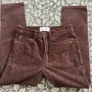 GAP Women's Straight Leg Corduroy Jeans in Dark Brown